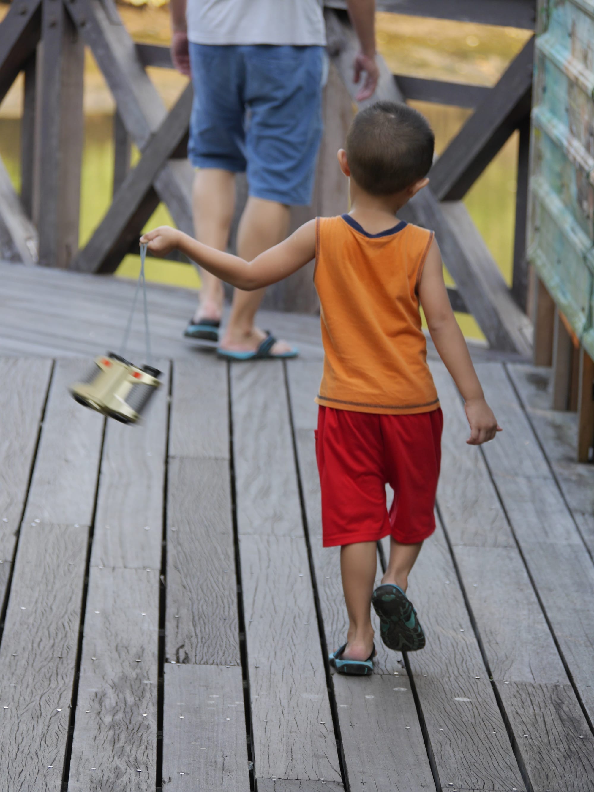 Photo by Author — a young ornithologist — Sungei Buloh Wetland Reserve, Singapore