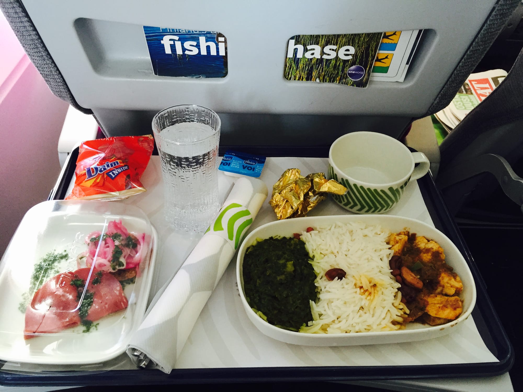 Photo by Author — FinnAir business class meal