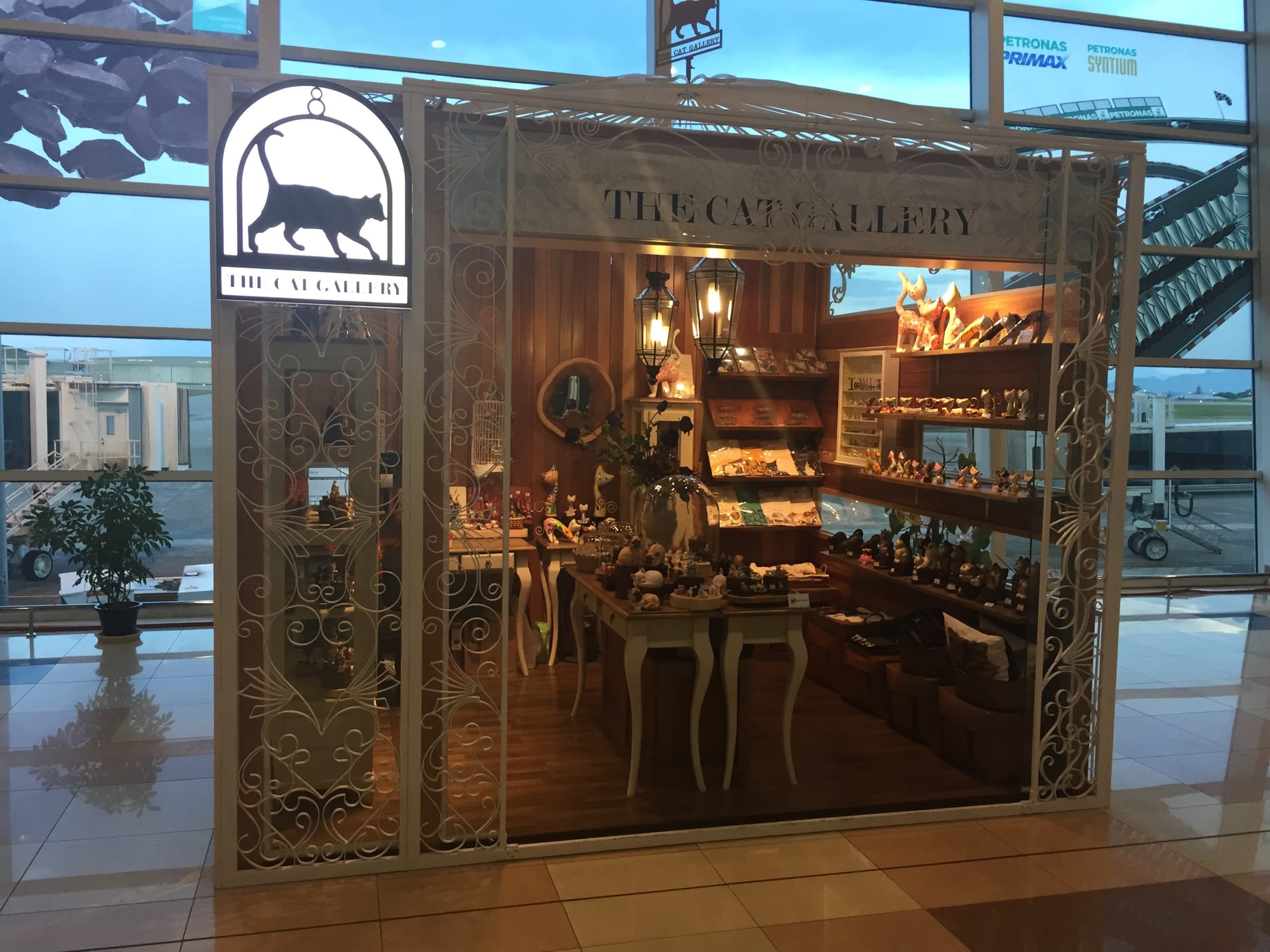 Photo by Author — the Cat Gallery at Kuching Airport, Sarawak, Malaysia