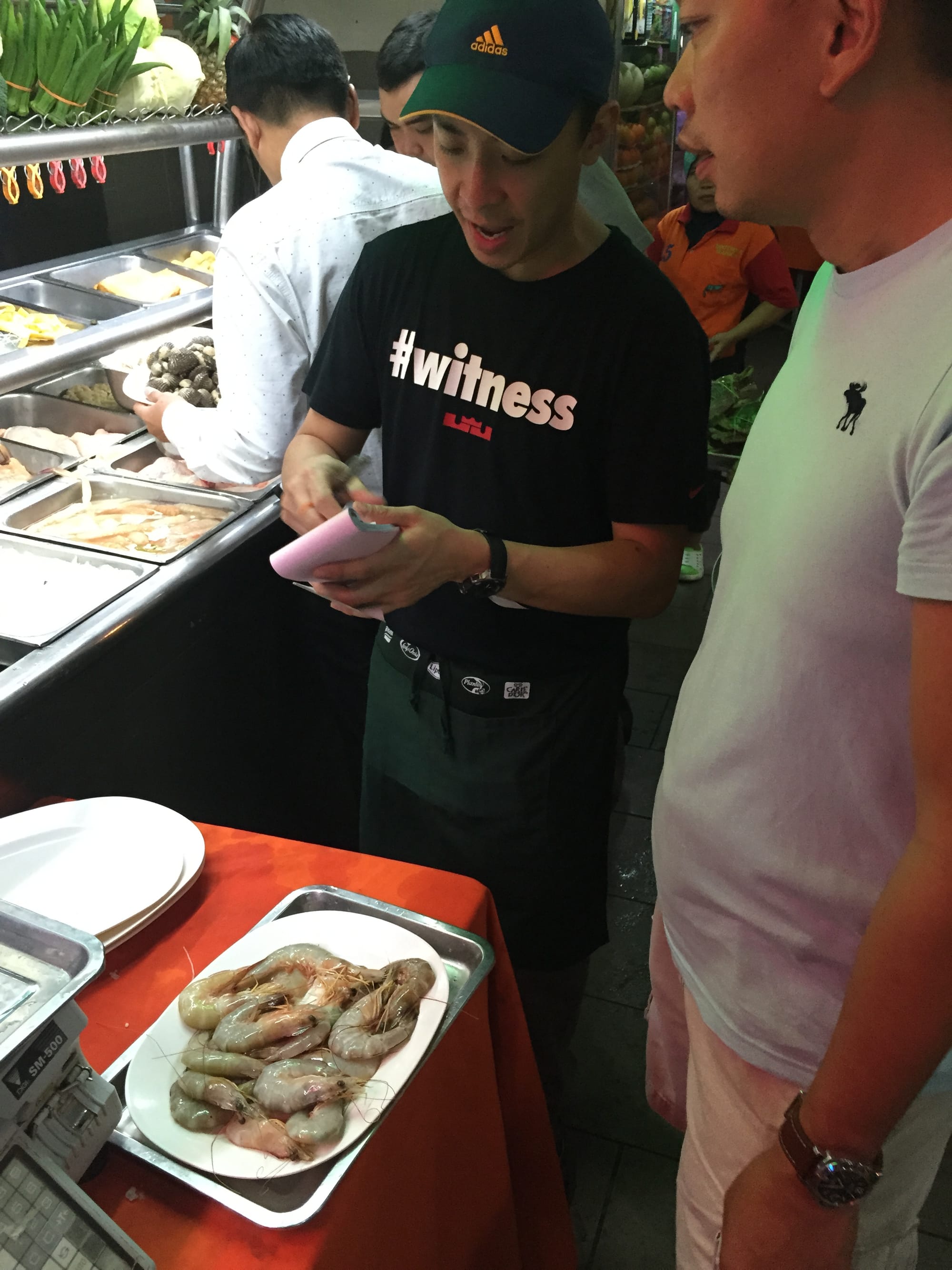 Photo by Author — picking your shrimp at the Topspot Food Court, 93000 Kuching, Sarawak, Malaysia