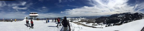 Skiing Park City - top of one of the lifts, looking at the view