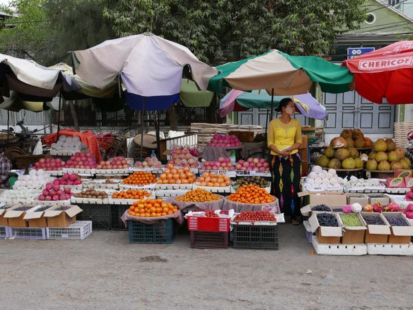 Exploring the streets around Hotel Mandalay, Mandalay, Myanmar (Burma)