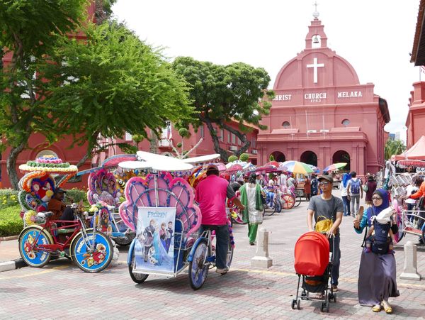 Christ Church and Queen Victoria Fountain, Malacca, Malaysia
