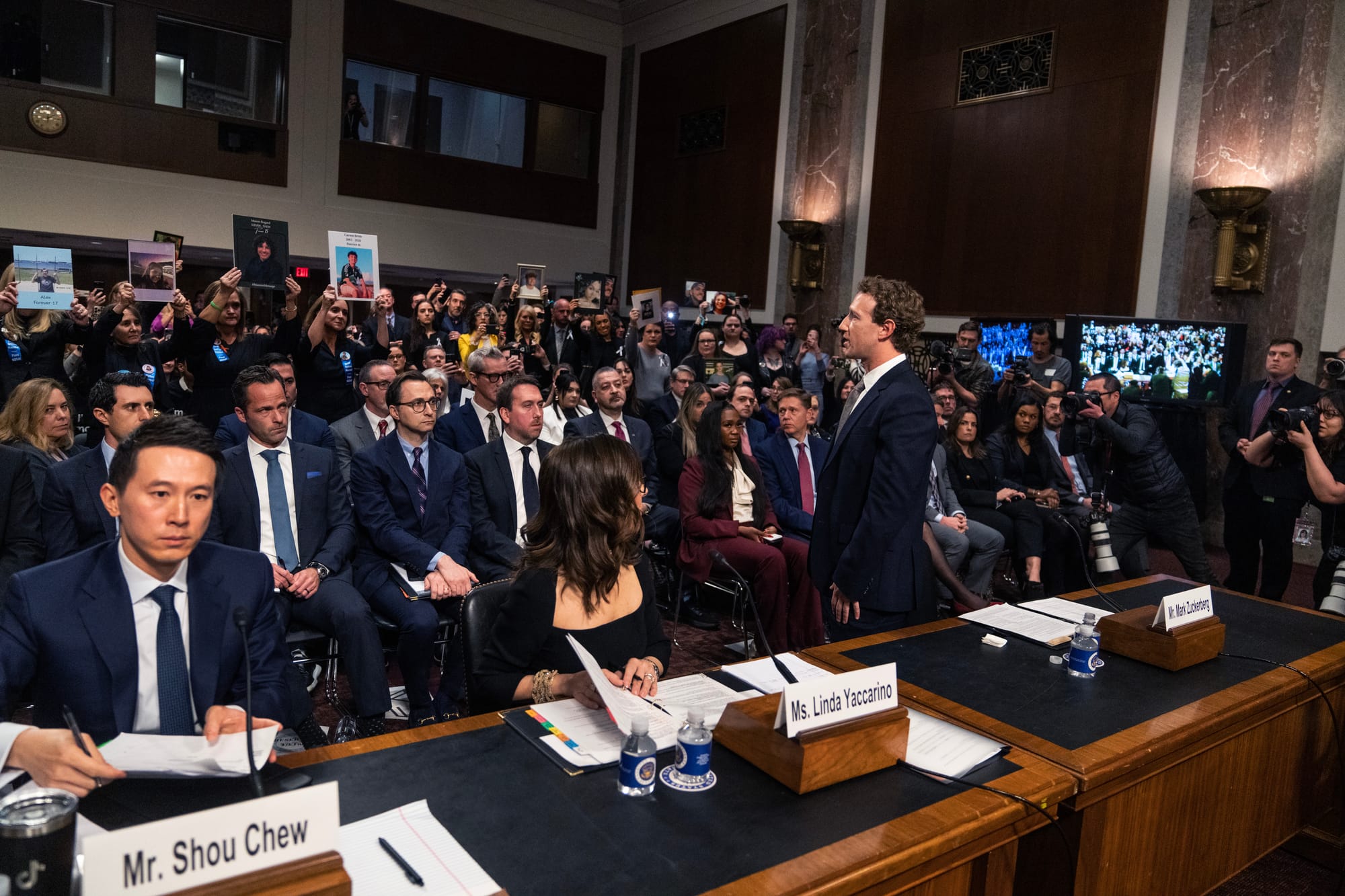 The social media hearings at Congress.