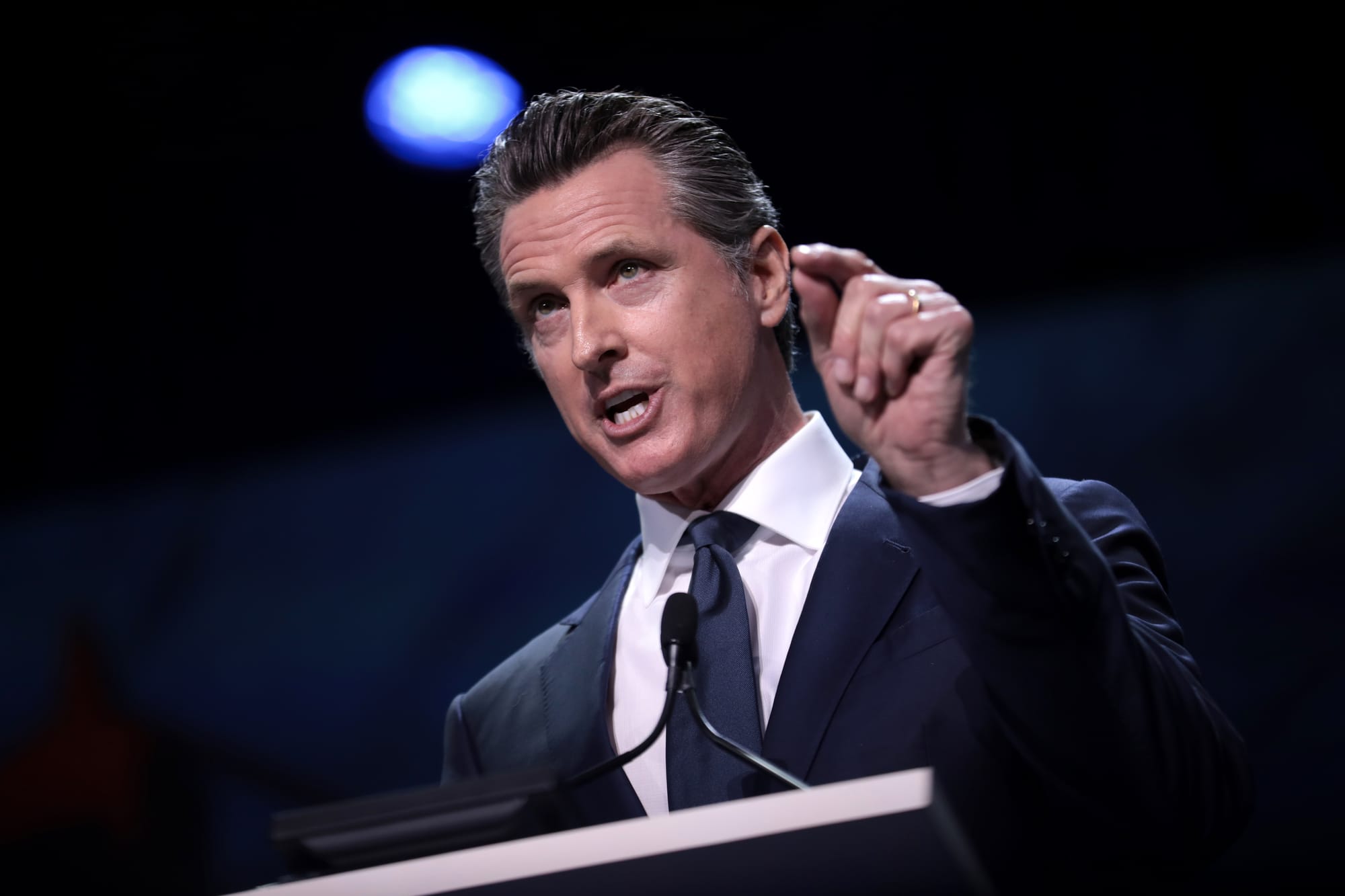 Yes, I'd like to briefly defend Gavin Newsom.