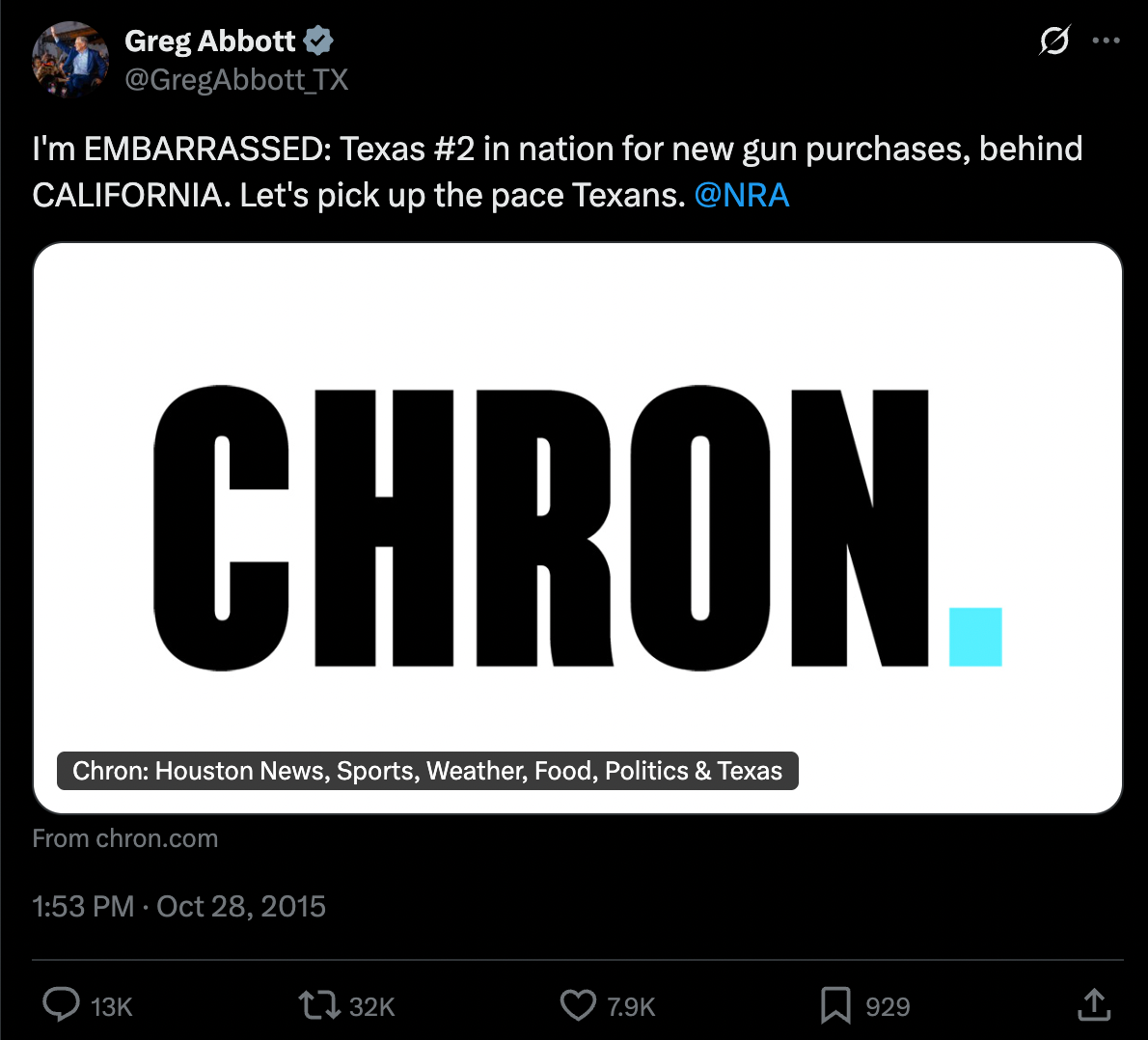 Screenshot, X | @GregAbbott_TX
