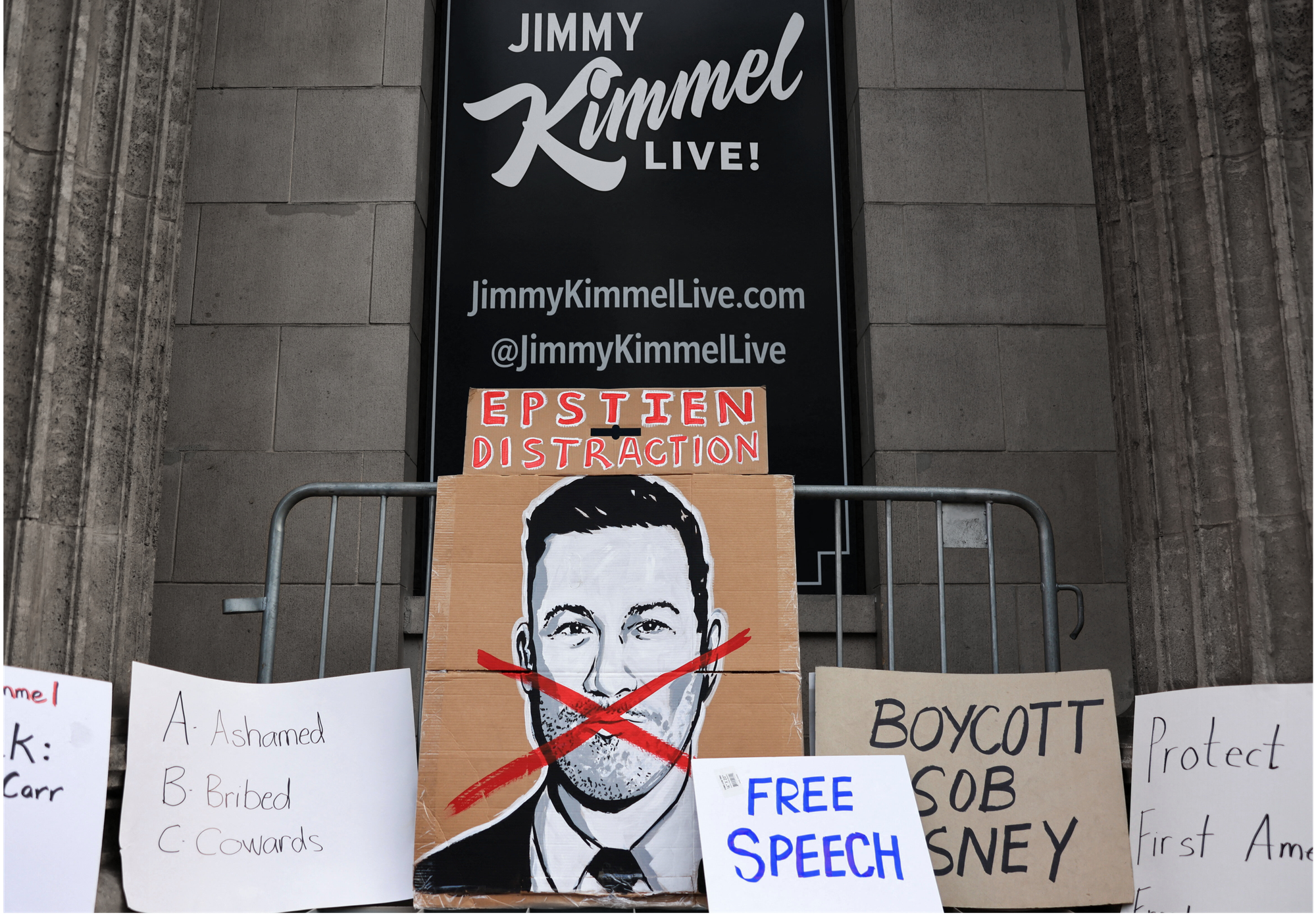 ABC temporarily suspends Jimmy Kimmel's show.