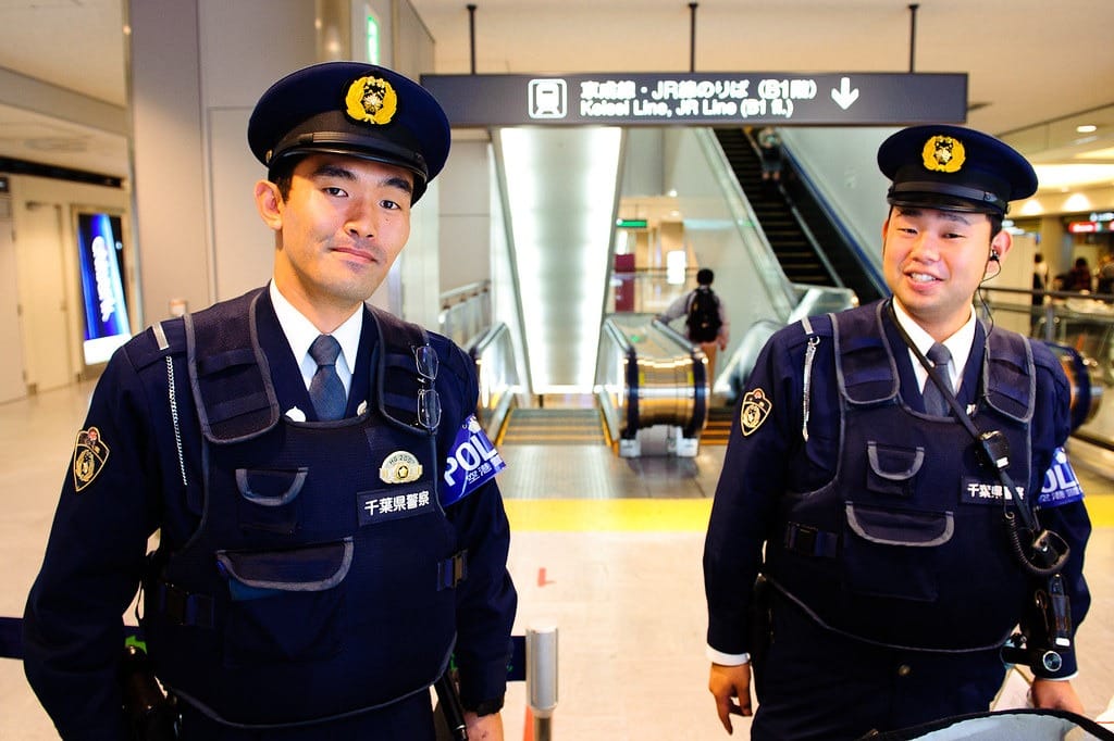 Japanese police officers | Photo from David Berg, Flickr