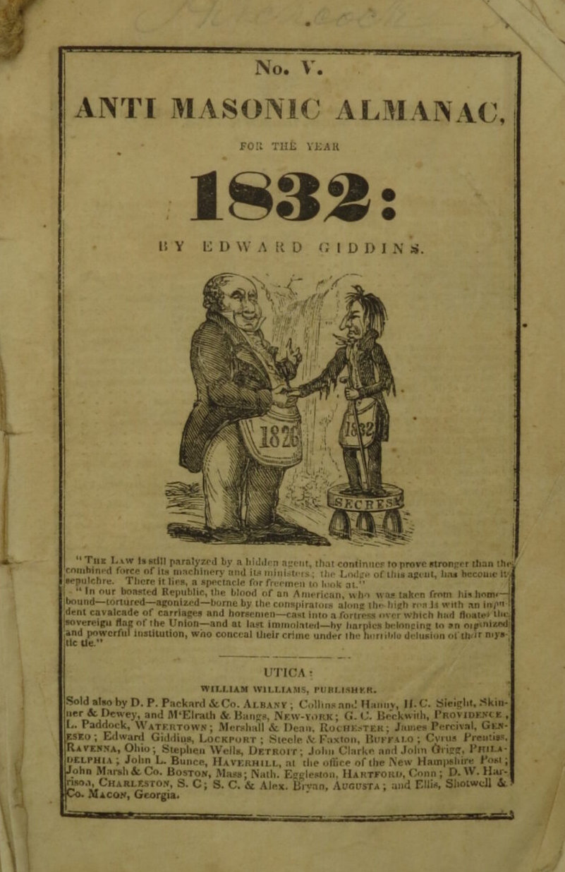 Edward Giddins, Anti Masonic Almanac, For the Year 1832 (Utica: William Williams, 1831) | Image from Common Place