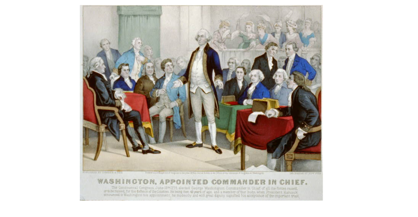 Washington, appointed Commander in Chief | Currier & Ives, Library of Congress