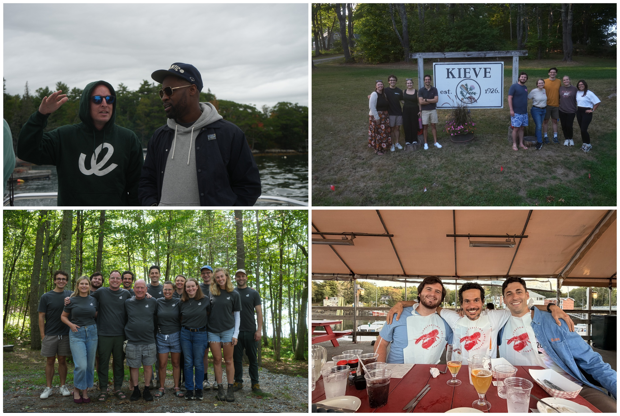 A collage of the Tangle team in Maine last week