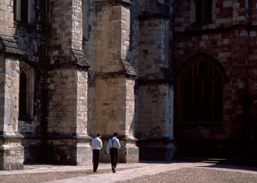 Winchester College chapel buttresses, 1980s | Mark Draisey