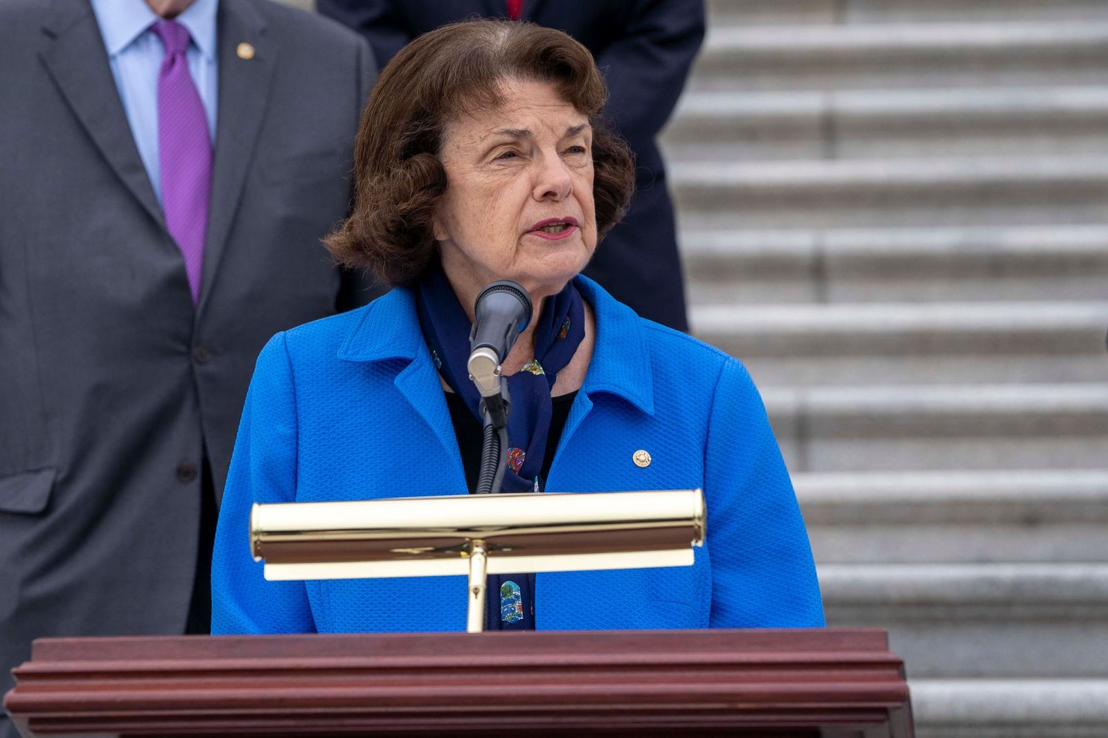 Sen. Dianne Feinstein speaking in 2020. Image: Senate Democrats 