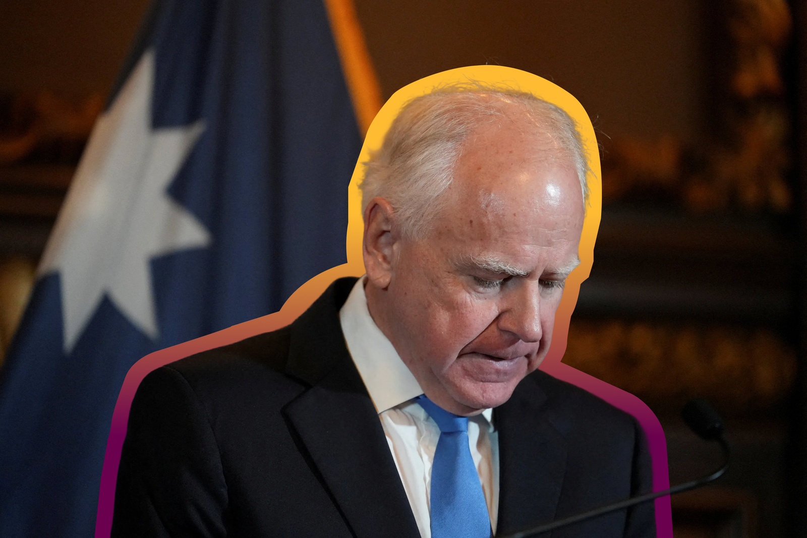 Minnesota Gov. Tim Walz talks to reporters in St. Paul, MN | REUTERS/Tim Evans, edited by Russell Nystrom