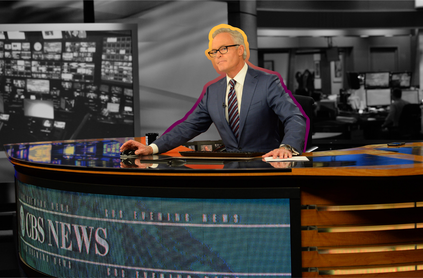 Former 60 Minutes correspondent Scott Pelley | Robert Deutsch / USA TODAY NETWORK, edited by Russell Nystrom