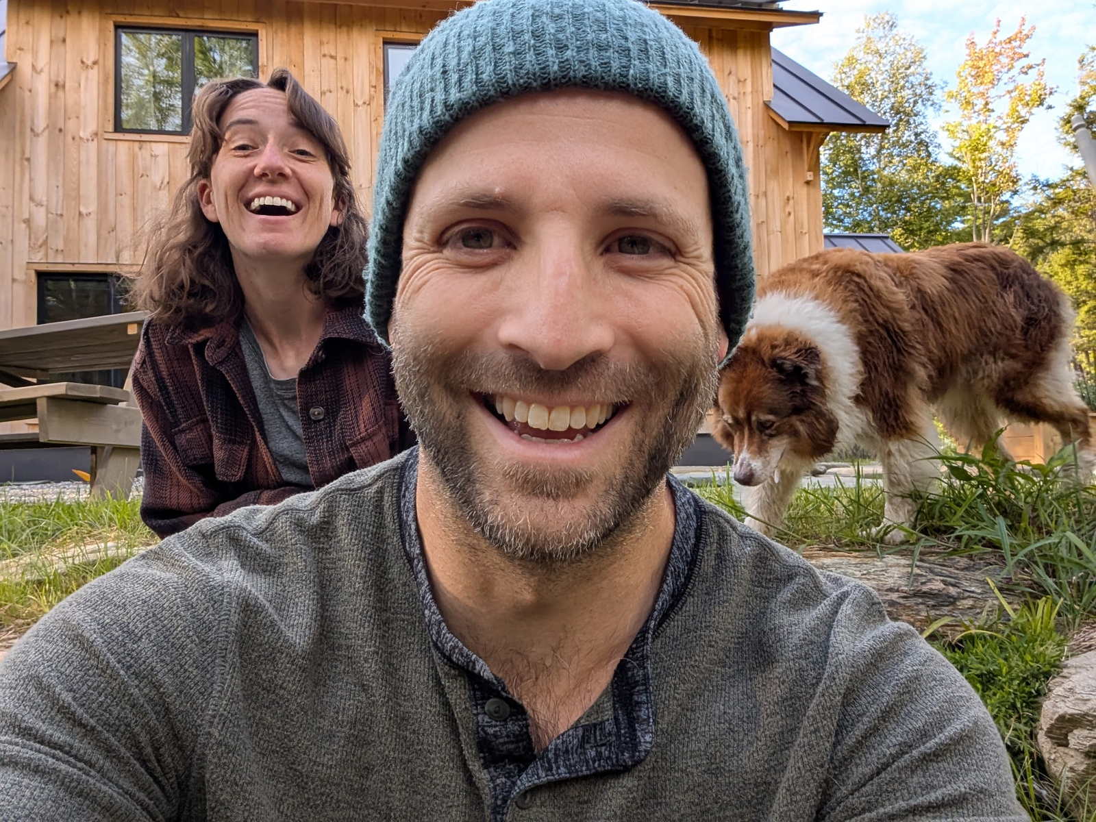 This month's featured employee is Tangle Managing Editor Ari Weitzman, pictured above with his wife and dog. Image: Ari Weitzman