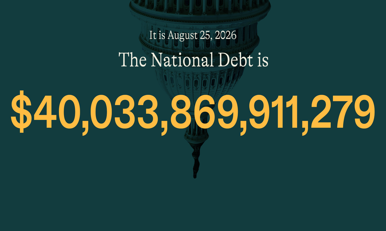 The national debt as of August 25, 2026 | Graphic by Aidan Gorman, Russell Nystrom, and Candida Hall