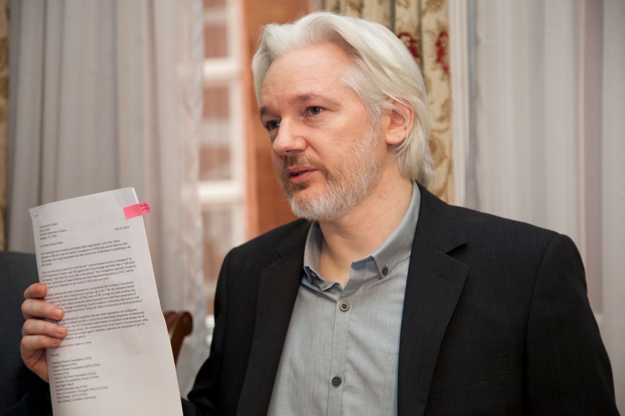 WikiLeaks founder Julian Assange. Foto: David G Silvers. Cancillería del Ecuador.