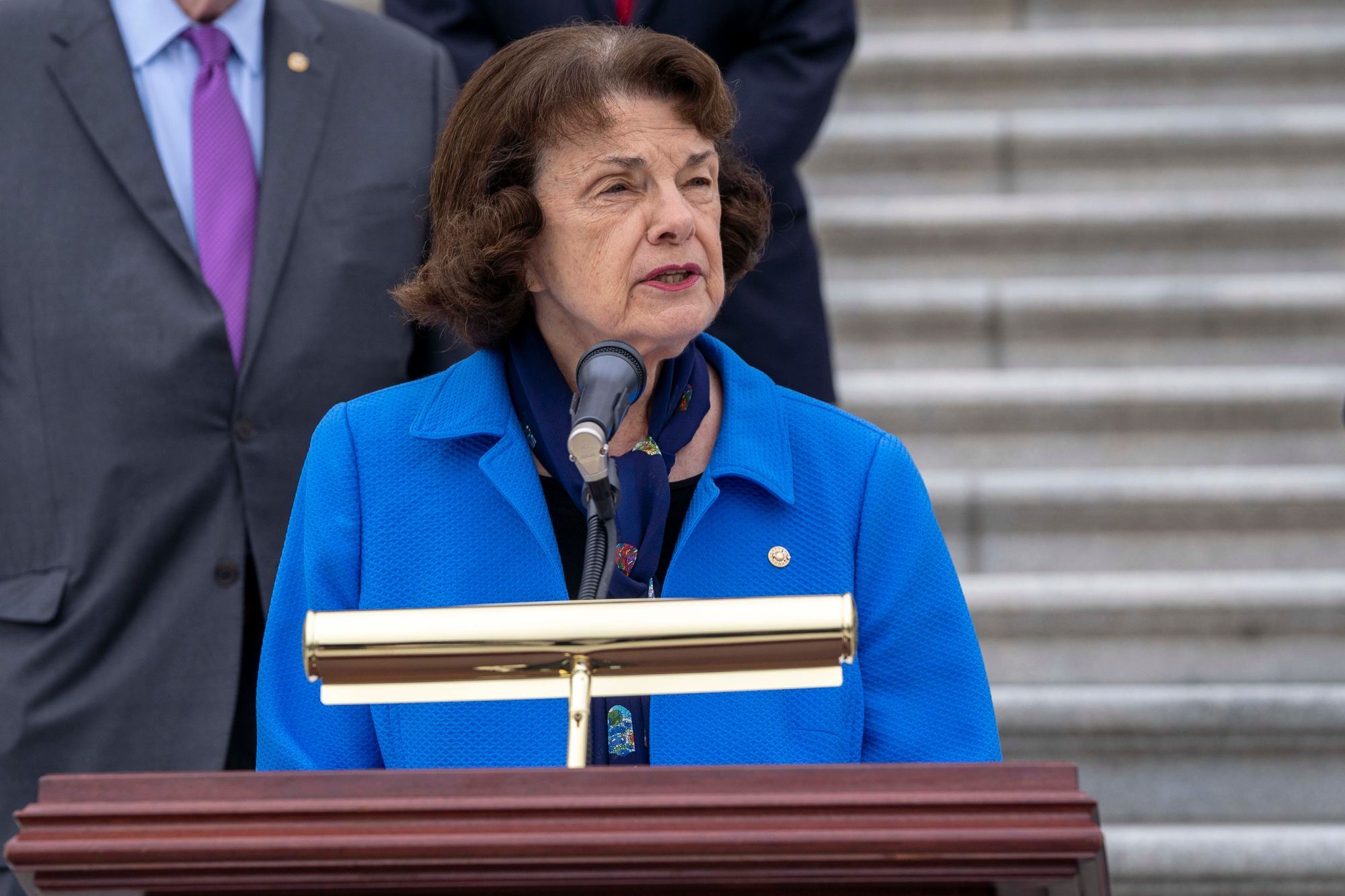 Sen. Dianne Feinstein speaking in 2020. Image: Senate Democrats 