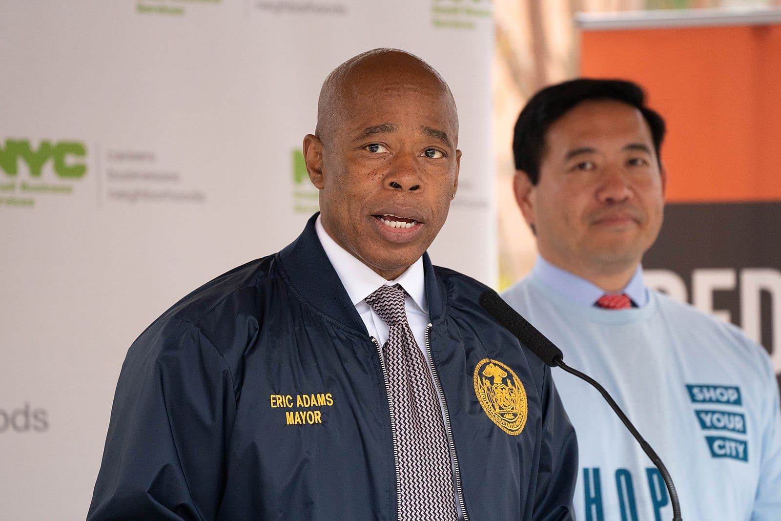 New York City Mayor Eric Adams speaking at an event in 2022. Image: Anthony Quintano / Wikicommons