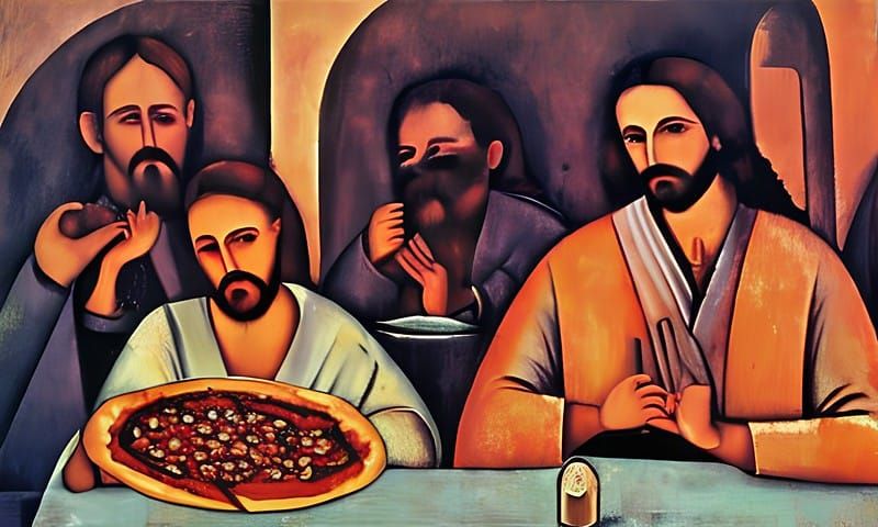 Jesus, the apostles, and pizza | Image: Albyantoniazzi, Flickr