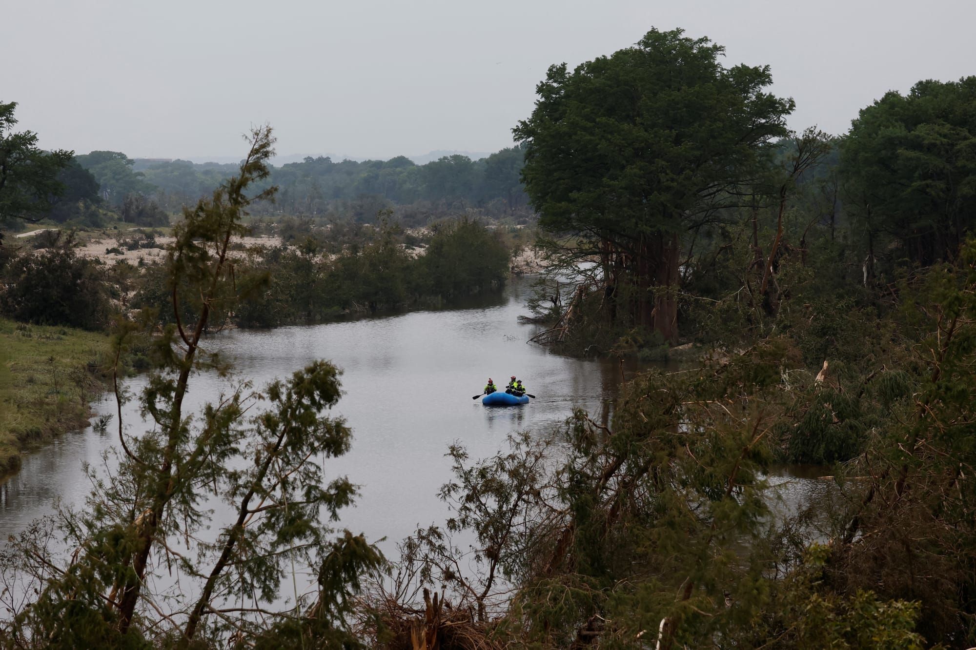 Rescuers in Kerrville, Texas, following flash flooding | July 6, 2025, REUTERS/Marco Bello