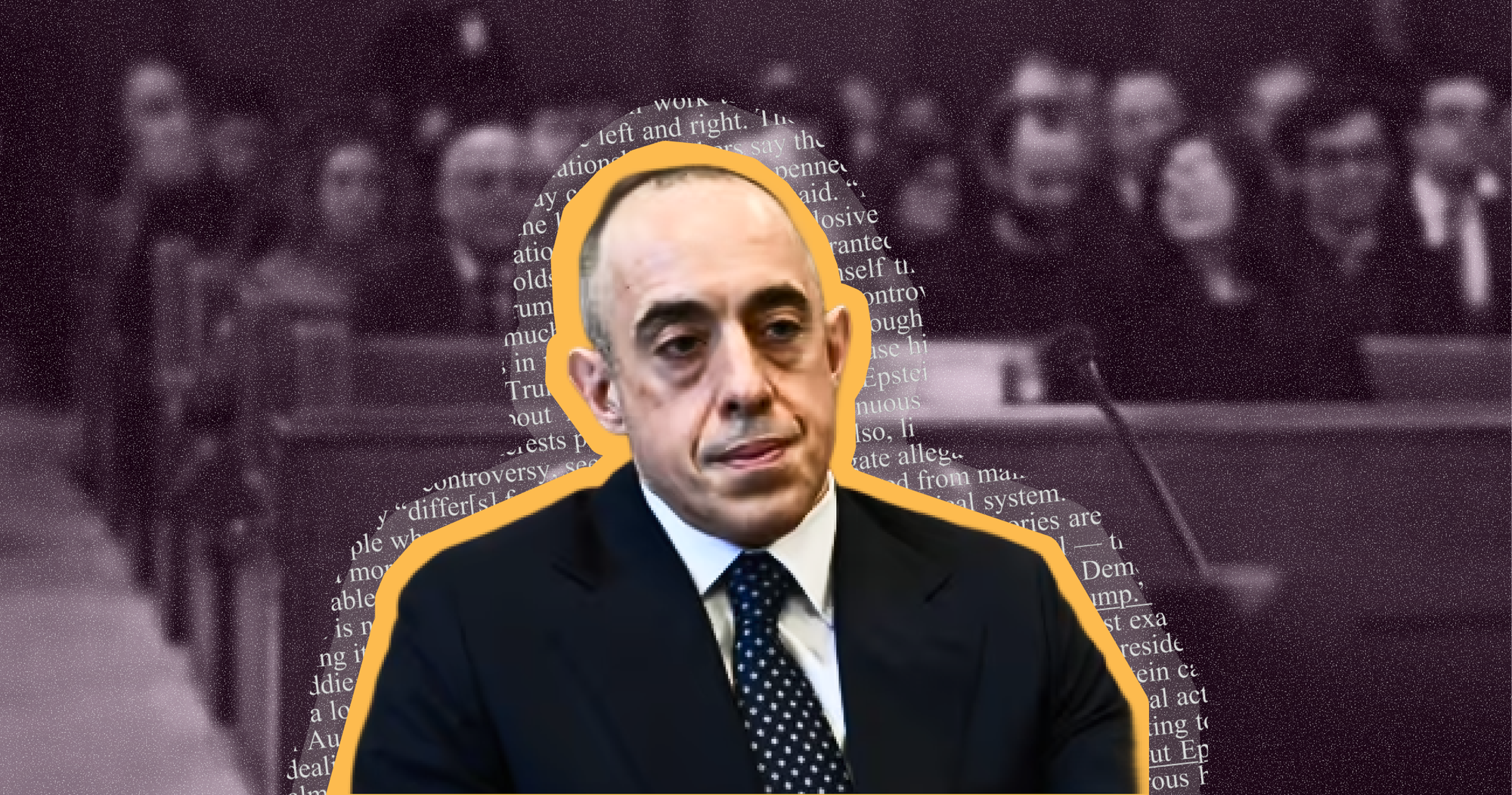 Emil Bove looks at President Donald Trump's hush-money trial in New York City — January 10, 2025 | ANGELA WEISS/Pool via REUTERS