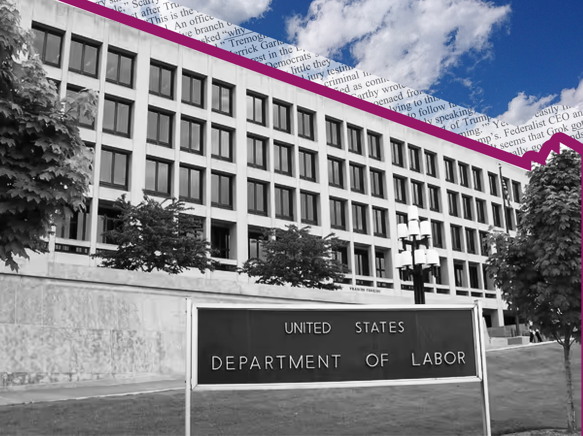 The Frances Perkins Building of the U.S. Department of Labor headquarters in Washington, D.C. | Wikimedia Commons, edited by Russell Nystrom
