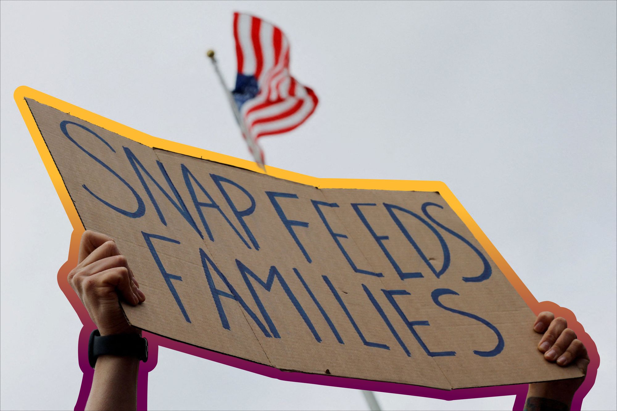 "A Rally for SNAP" on the steps of the Massachusetts State House in Boston, Massachusetts — October 28, 2025 | REUTERS/Brian Snyder TPX IMAGES OF THE DAY, edited by Russell Nystrom