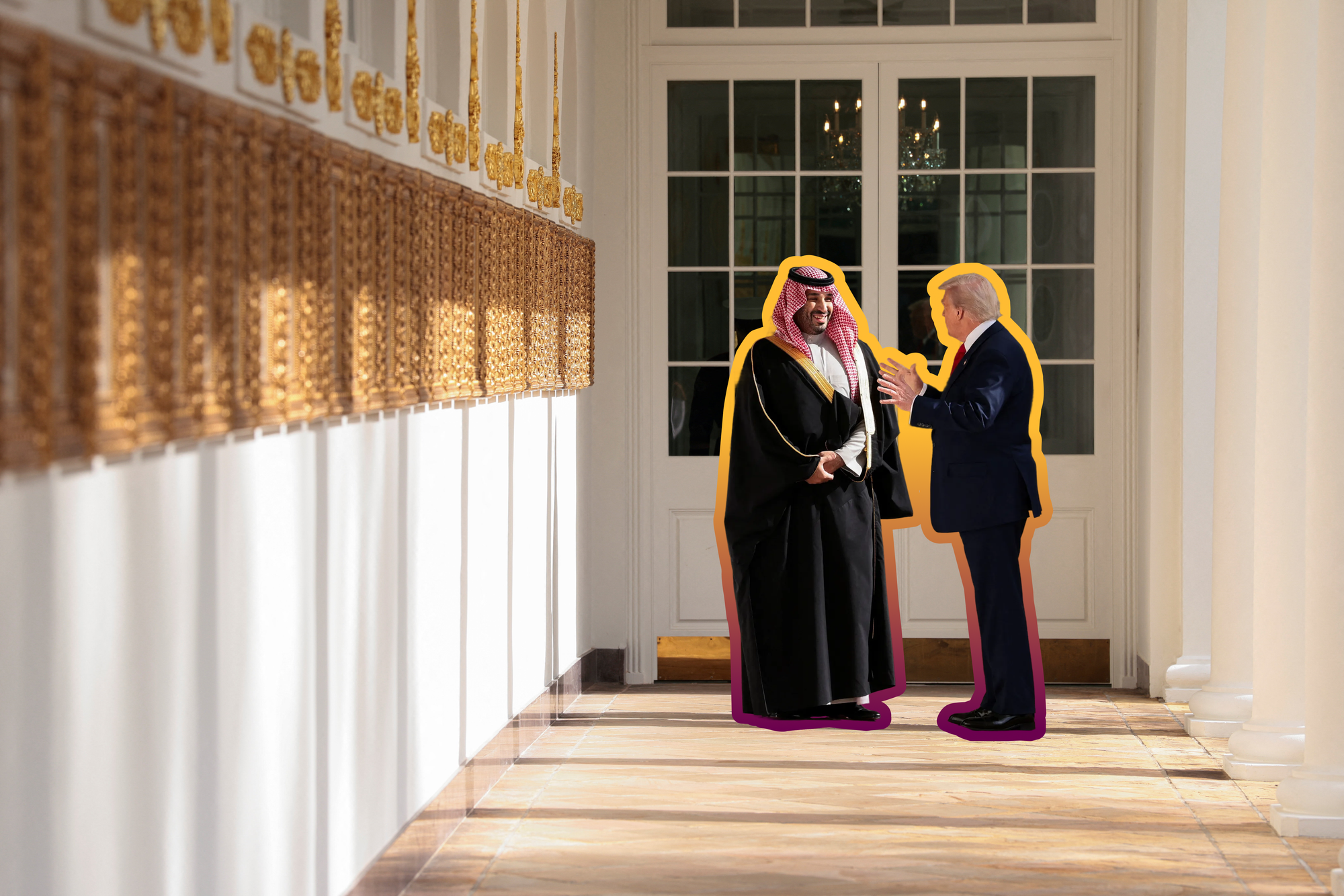 President Donald Trump and Saudi Crown Prince and Prime Minister Mohammed bin Salman at the White House | REUTERS/Evelyn Hockstein, edited by Russell Nystrom