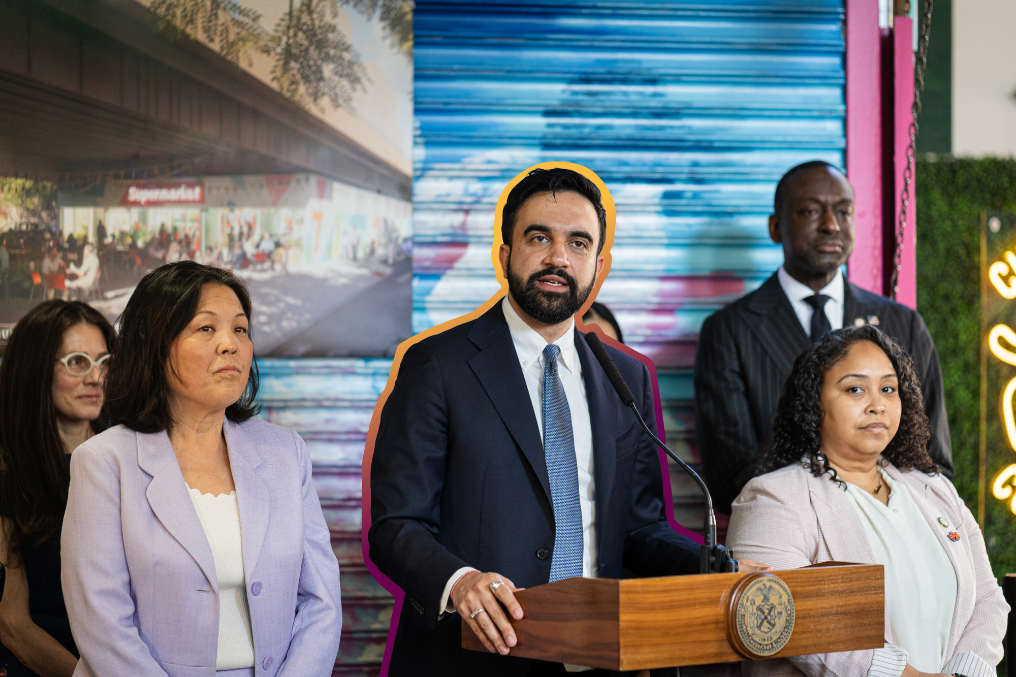 New York City Mayor Zohran Mamdani and Deputy Mayor Julie Su announce the first site identified for the City's municipal grocery store program.