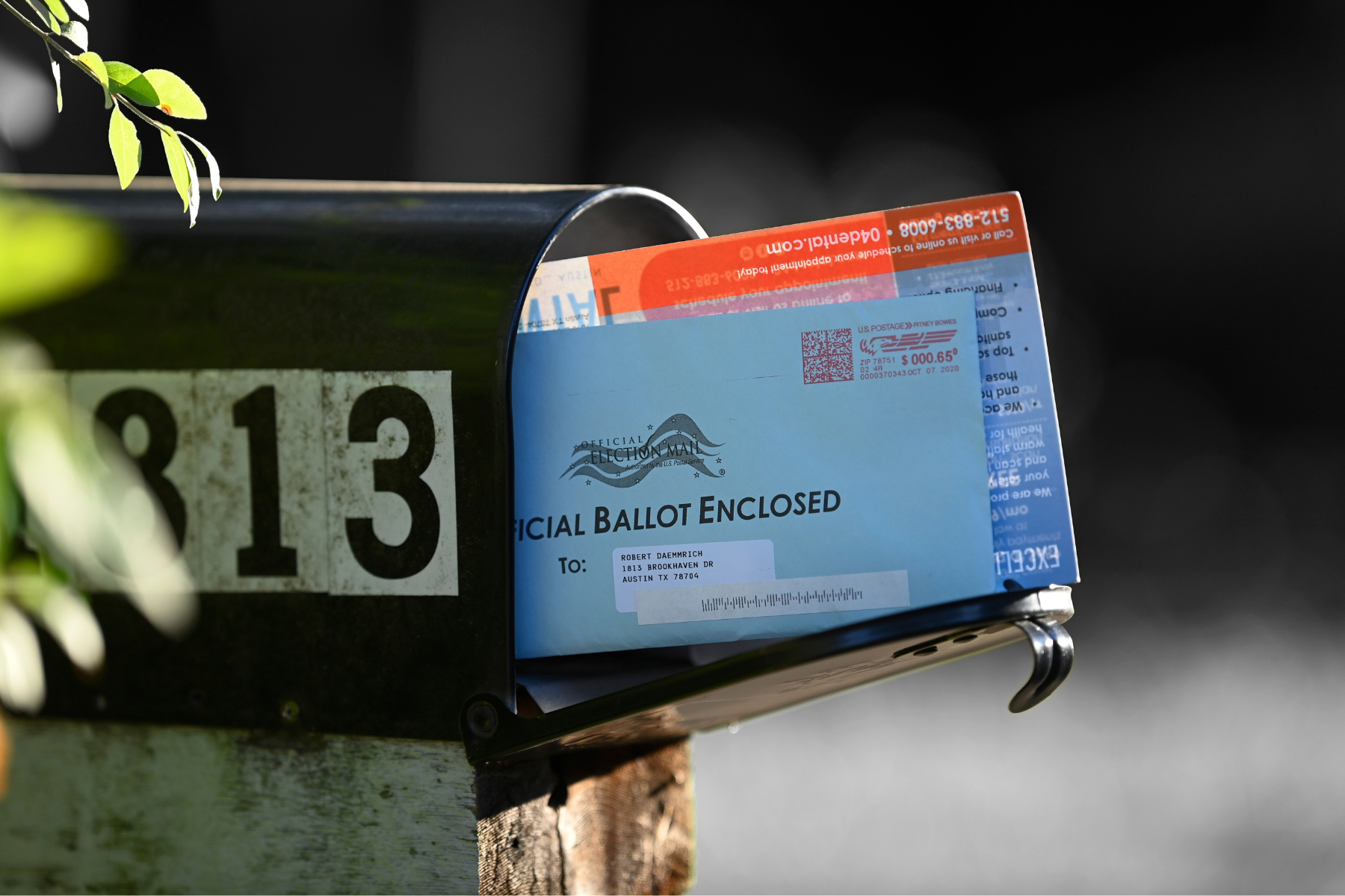 An absentee ballot in Austin, Texas | Bob Daemmrich/ZUMA Wire, edited by Russell Nystrom