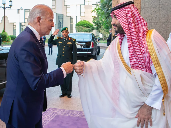 Biden meets Bin Salman.