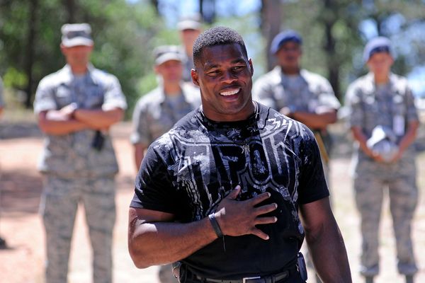 Former NFL star and Senate candidate Herschel Walker / Photo by Michael Kaplan
