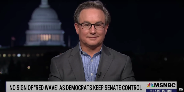 Simon Rosenberg appearing on MSNBC to discuss the 2022 election. Image: YouTube / Screenshot