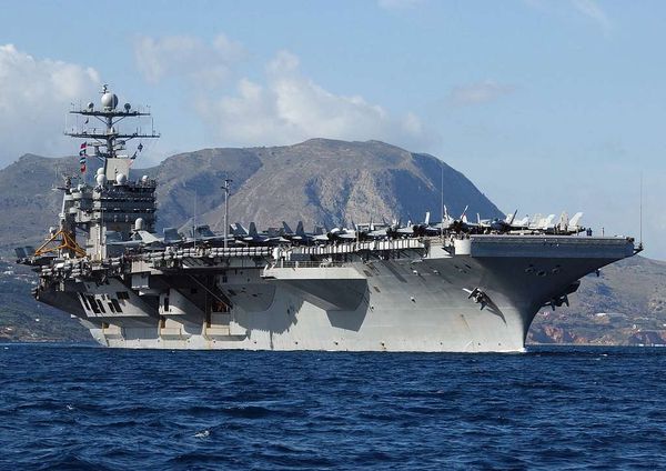 The USS Harry S. Truman departing Greece | U.S. Navy photo by Paul Farley