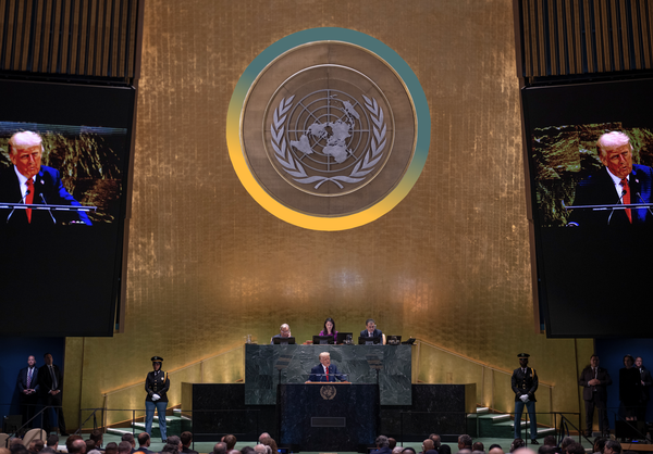 President Donald Trump addresses the United Nations General Assembly | EYEPRESS via Reuters Connect, edited by Russell Nystrom