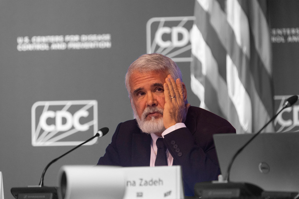 Dr. Robert Malone at a meeting of the Advisory Committee on Immunization Practices, December 5, 2025 | REUTERS/Alyssa Pointer, edited by Russell Nystrom