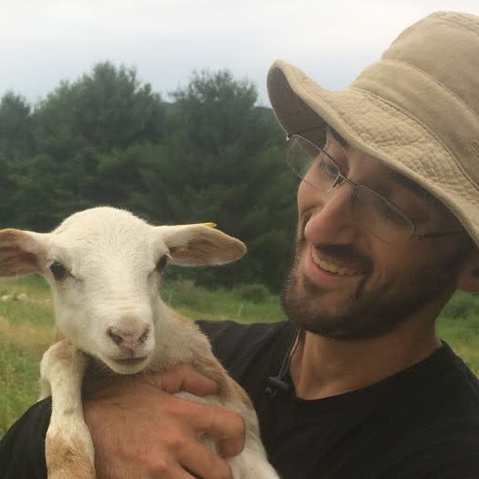 Photo of the author working on a livestock farm in Ithaca, New York, 2017 | Photo from Matthew Kessler
