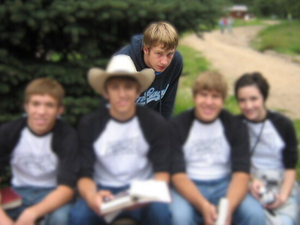 A portrait of the author at a church youth group