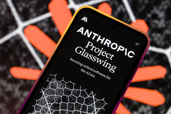 Anthropic’s Project Glasswing website is displayed on a smartphone screen | Jonathan Raa/NurPhoto, edited by Russell Nystrom