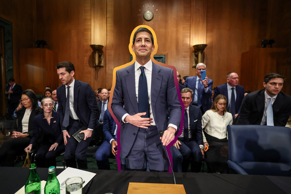 Kevin Warsh at a Senate Banking Committee confirmation hearing | REUTERS/Kevin Lamarque, edited by Russell Nystrom