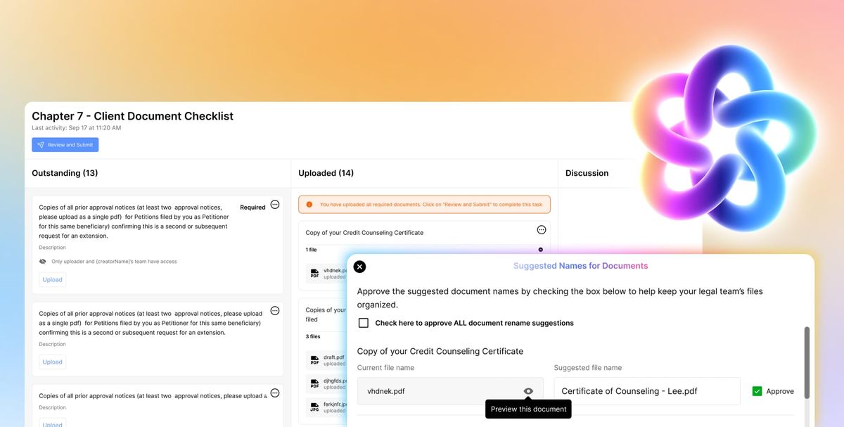 Glade Ai screens for easy and efficient legal document management powered by Ai