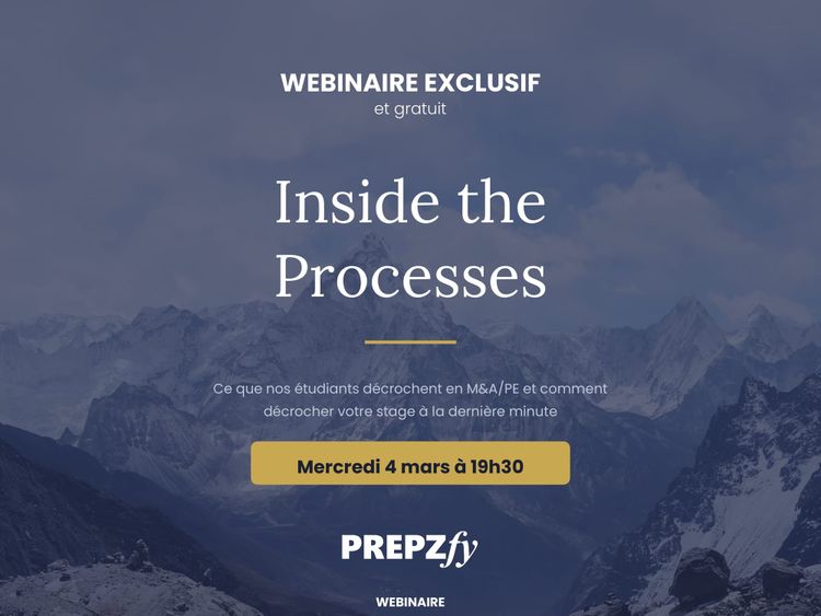 Webinaire "Inside the process" - Mercredi 9 mars 19h30