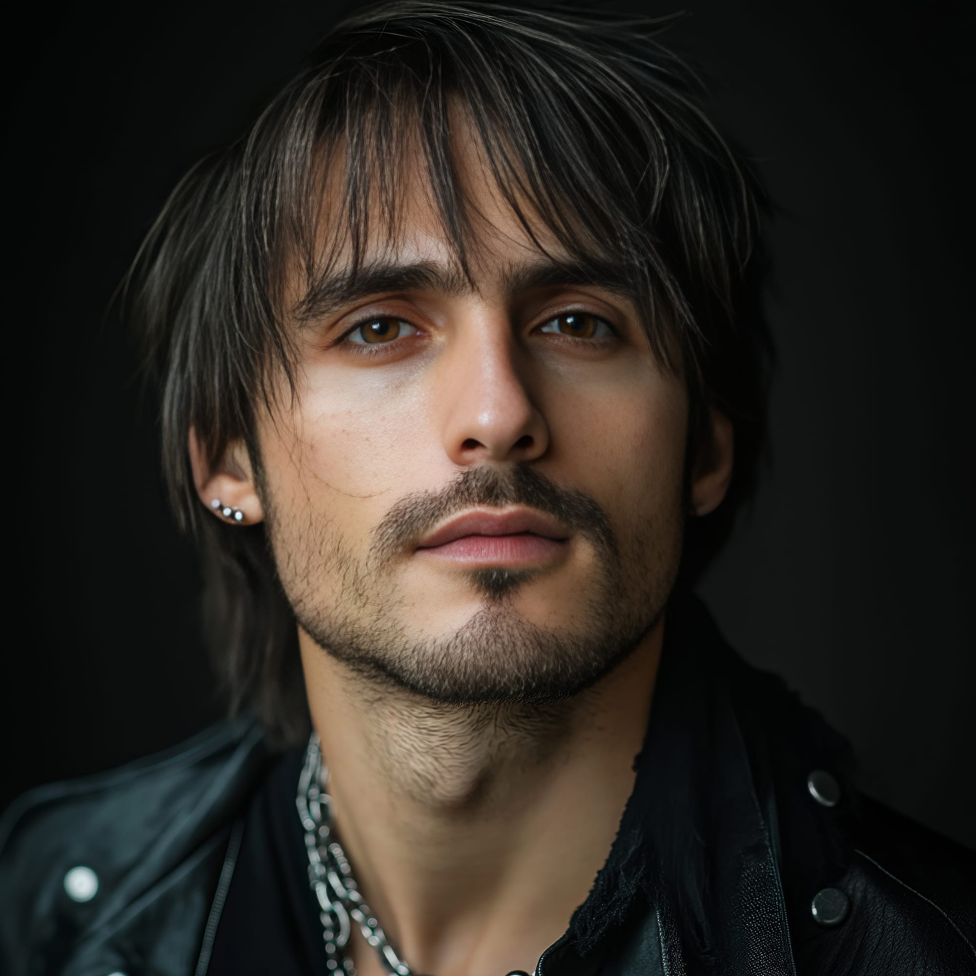 madjae Music profile shot of a 30-year-old male grunge lead vocalist