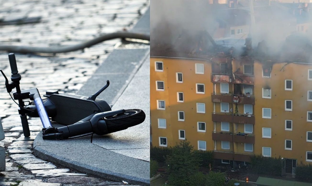 Elsparkcykel kan ha orsakat explosionen i Norrköping