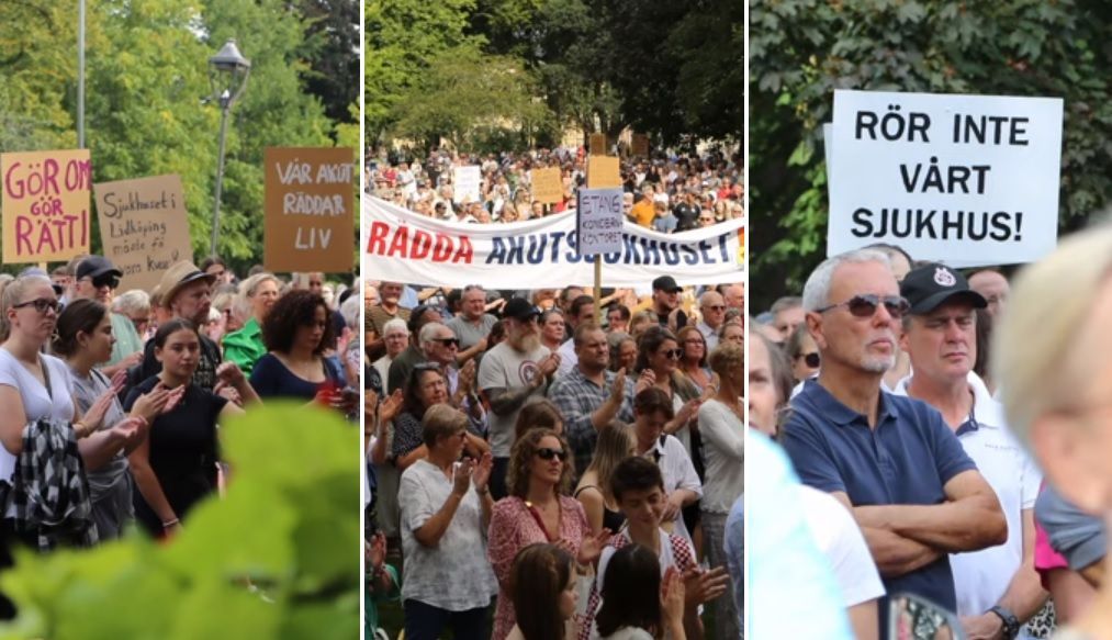 Regionen lägger ned akutmottagningen – 10 000 i protest i Lidköping