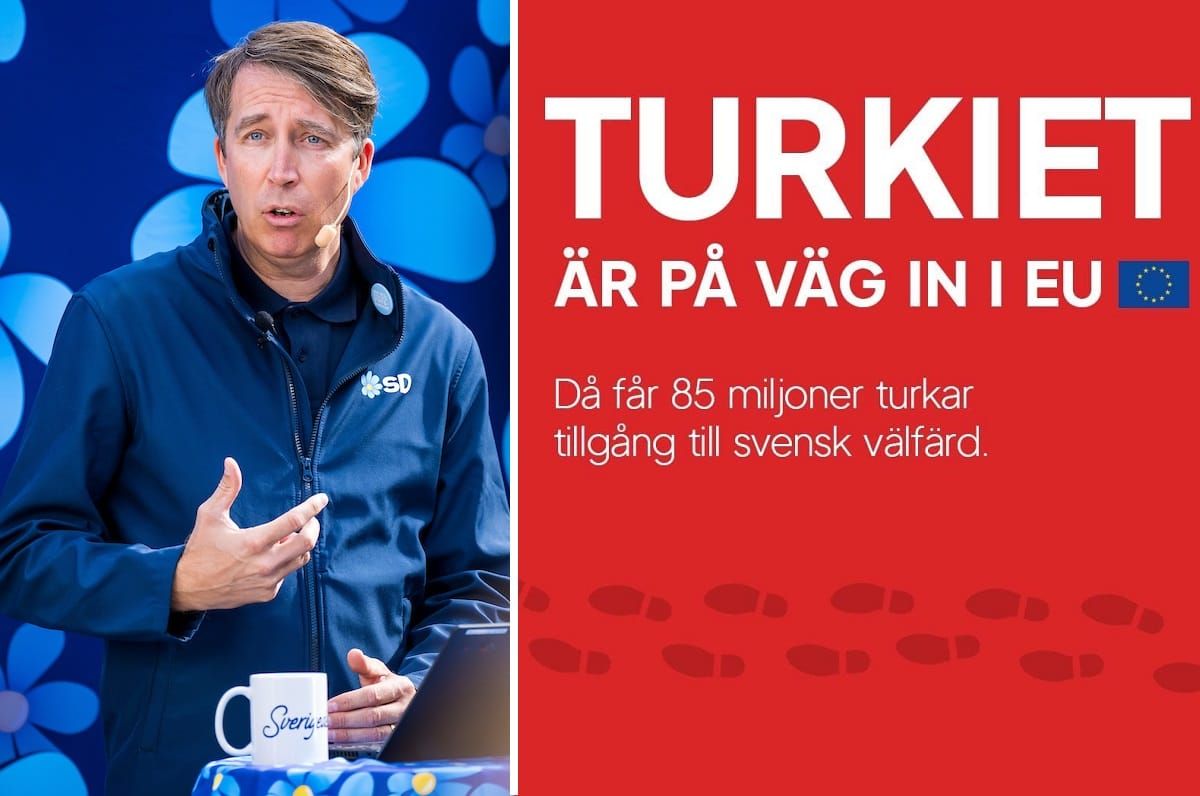 “85 miljoner turkar får tillgång till svensk välfärd” – SD-larm om Turkiets EU-inträde