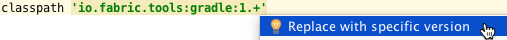 Replace with specific version demonstration