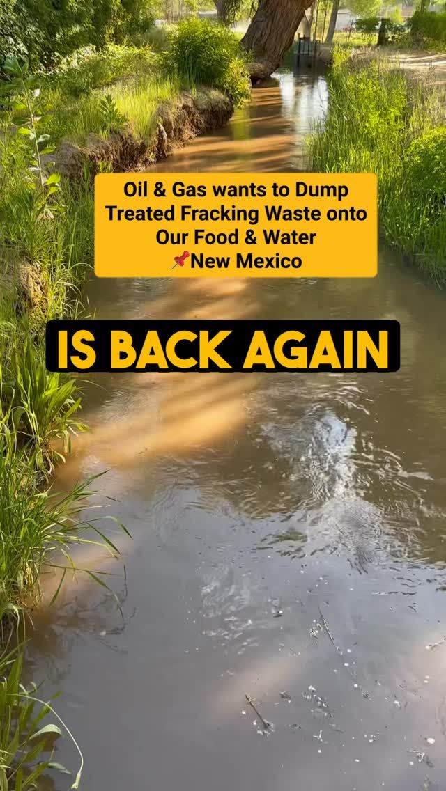 No dumping of treated fracking waste onto our food and into our water! Stand against oil and gas group WATR Alliance